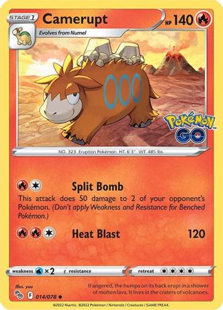 Camerupt 014/078 - Pokemon GO Main image