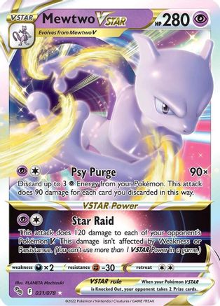 Mewtwo VSTAR 031/078 - Pokemon GO Holofoil Main image