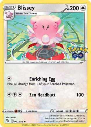 Blissey 052/078 - Pokemon GO Holofoil Main image