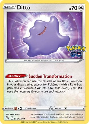 Ditto 053/078 - Pokemon GO Holofoil Main image