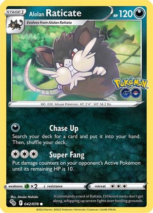 Alolan Raticate 042/078 - Pokemon GO Main image