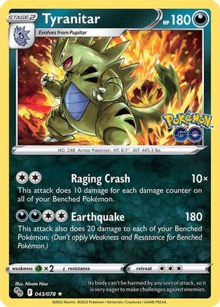 Tyranitar 043/078 - Pokemon GO Holofoil Main image