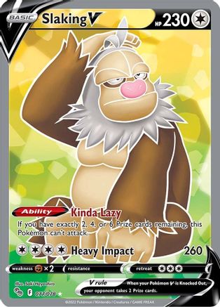 Slaking V (Full Art) 077/078 - Pokemon GO Holofoil Main image