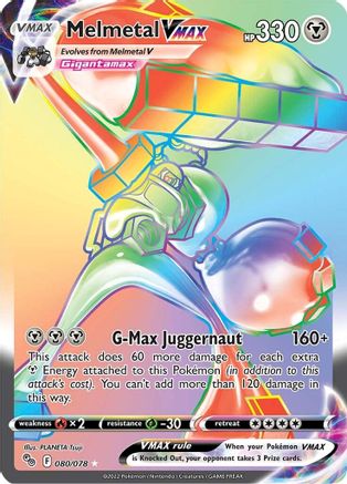 Melmetal VMAX (Secret) 080/078 - Pokemon GO Holofoil Main image