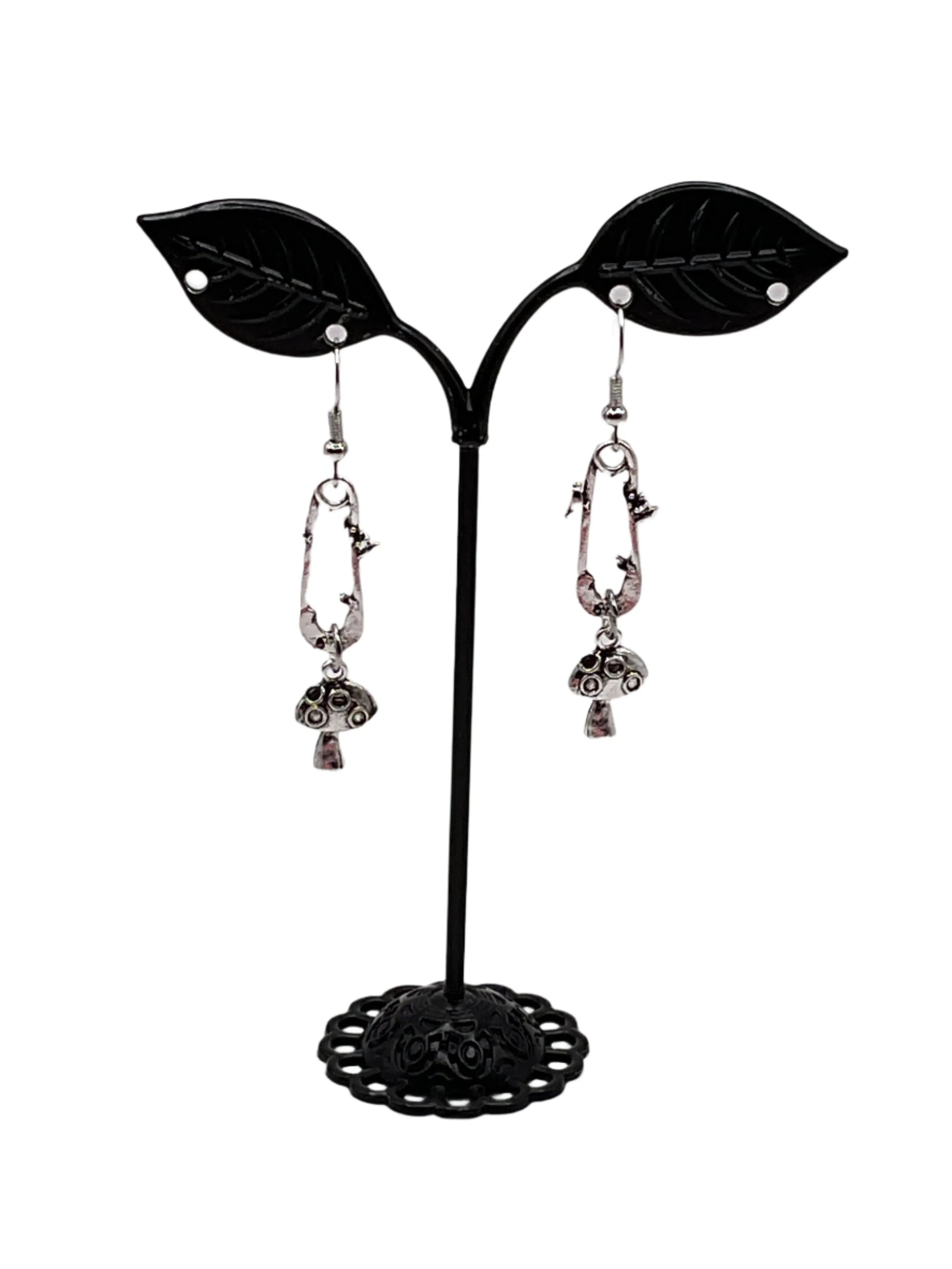 Baby Pin with Mushroom Earrings