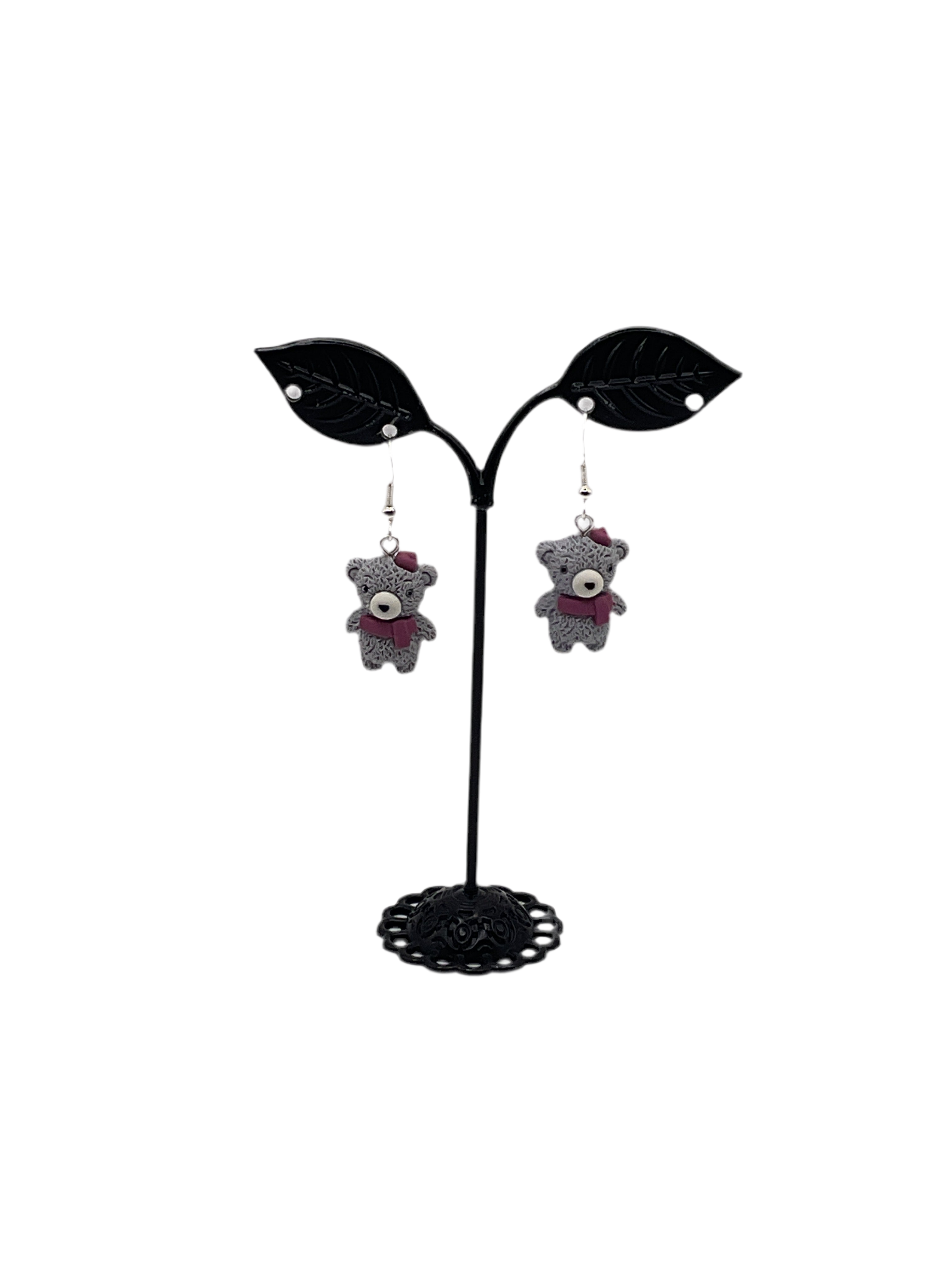 Teddy bear earrings