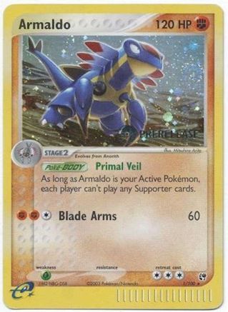 Armaldo (Prerelease) 001/100 - Miscellaneous Cards & Products Holofoil