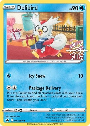 Delibird (Holiday Calendar) 032/198 - Miscellaneous Cards & Products Holofoil