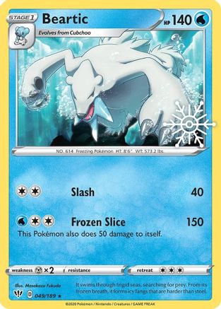 Beartic (Holiday Calendar) 049/189 - Miscellaneous Cards & Products Holofoil
