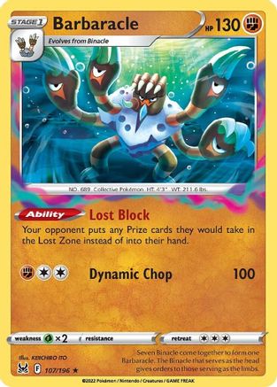 Barbaracle 107/196 - SWSH11 Lost Origin Holofoil Main image