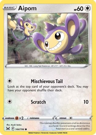 Aipom 144/196 - SWSH11 Lost Origin