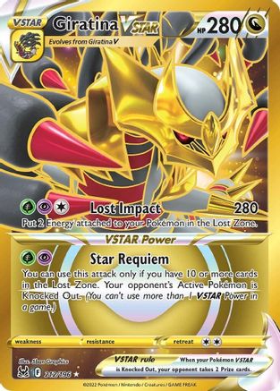 Giratina VSTAR  (Secret) 212/196 - SWSH11 Lost Origin Holofoil