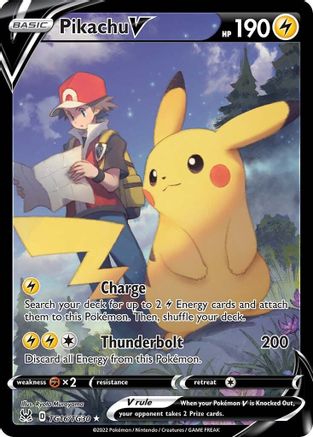 Pikachu V TG16/TG30 - SWSH11 Lost Origin Trainer Gallery Holofoil