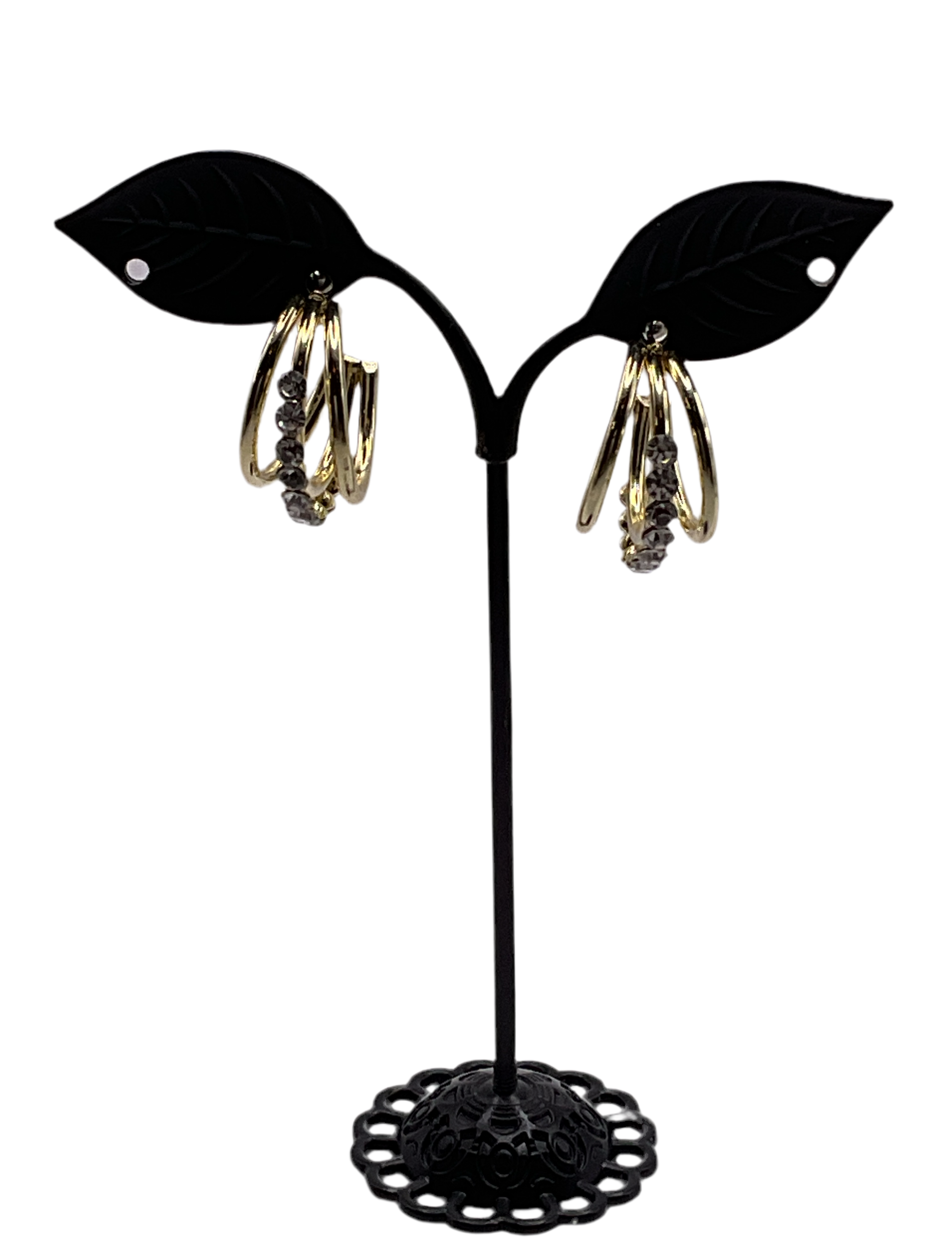 hoop earrings with rhinestone Main image