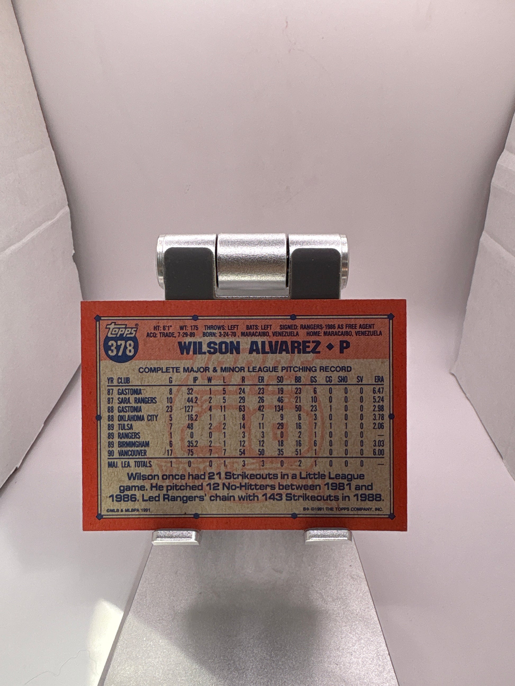 Topps Wilson Alvarez