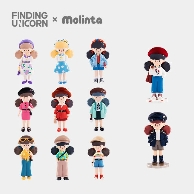 Finding Unicorn Molinta Retro Girls Series Blind Box (1 Blind Box) - Collectors World Toys Hover Image