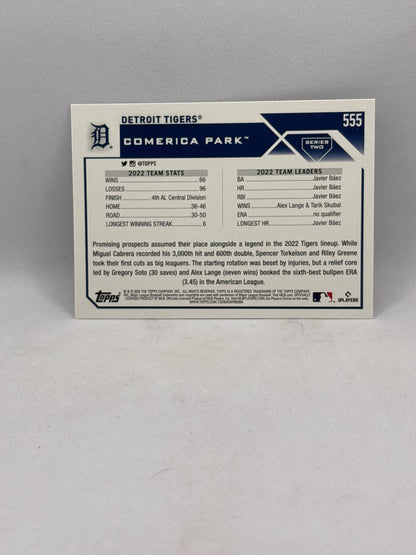 Topps American League Detroit Tigers Team Card
