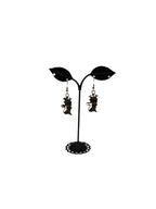 Vintage Bronze Cat Earrings