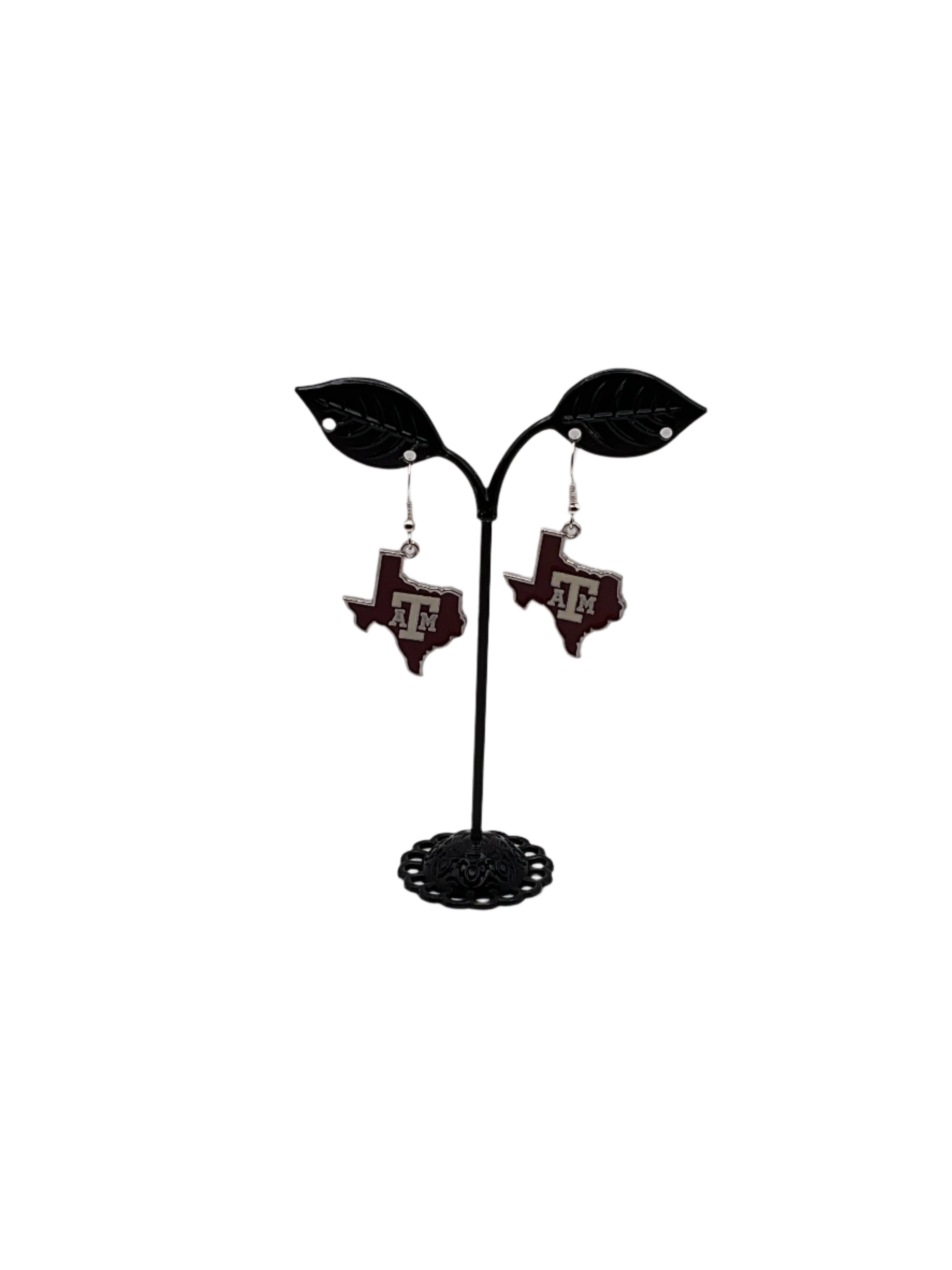 Texas A&M College football earrings