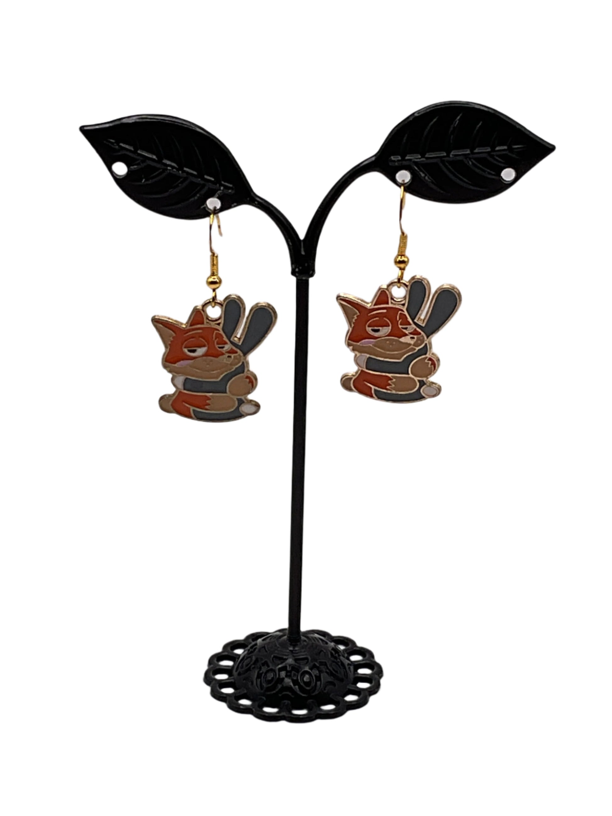 Zootopia Character Earrings Judy Hopps And Nick Wilde Wilde Facing Forward