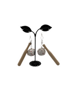 Baseball and Bat Earrings