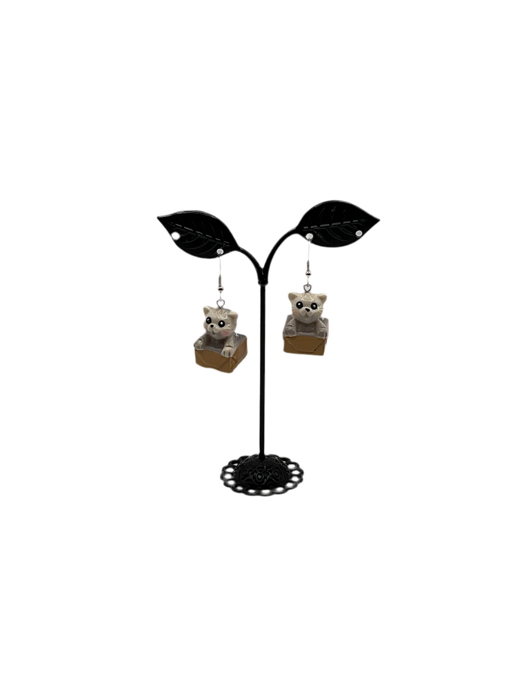 Kitty Cat in a Box Earrings