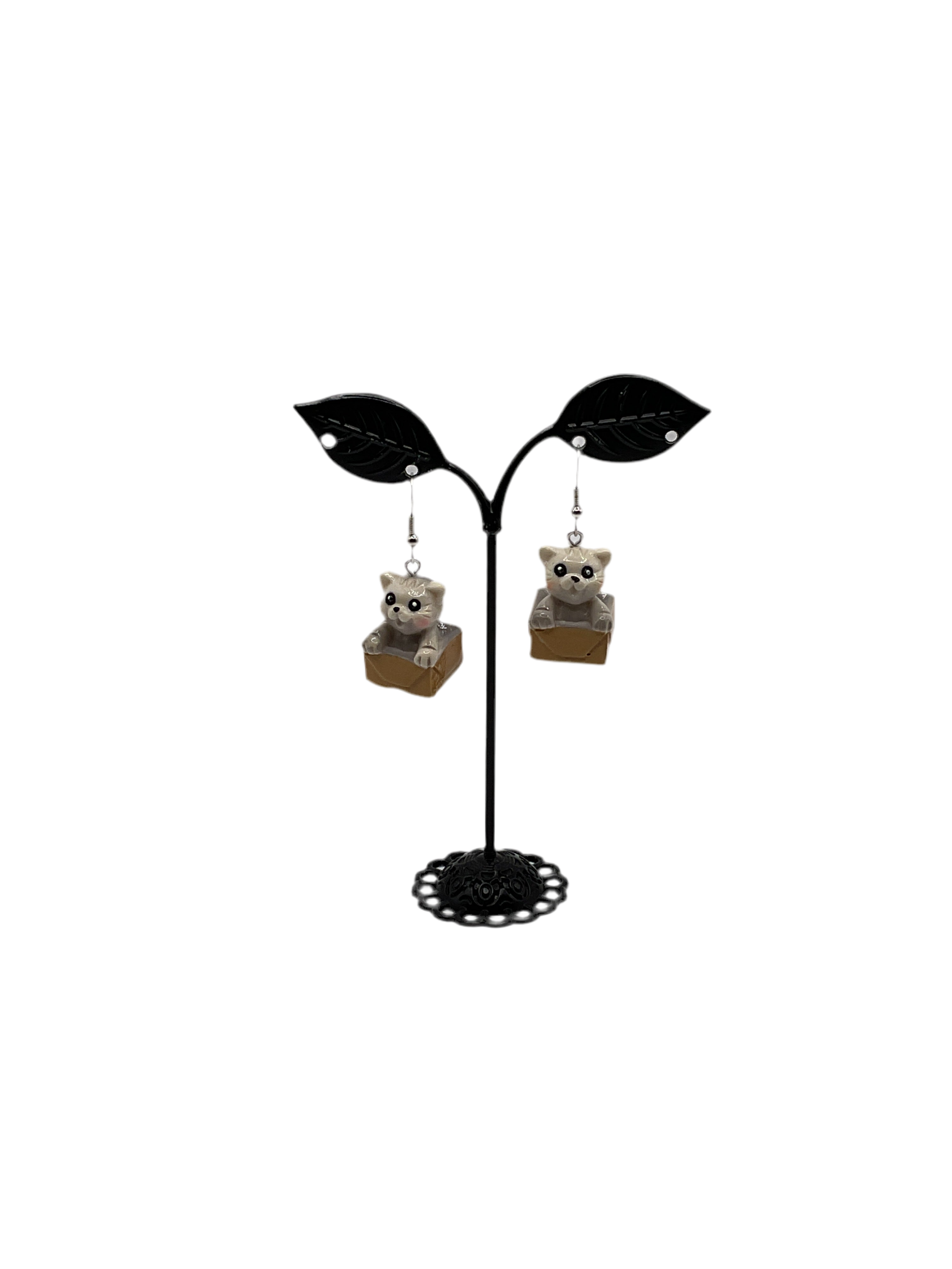 Kitty Cat in a Box Earrings