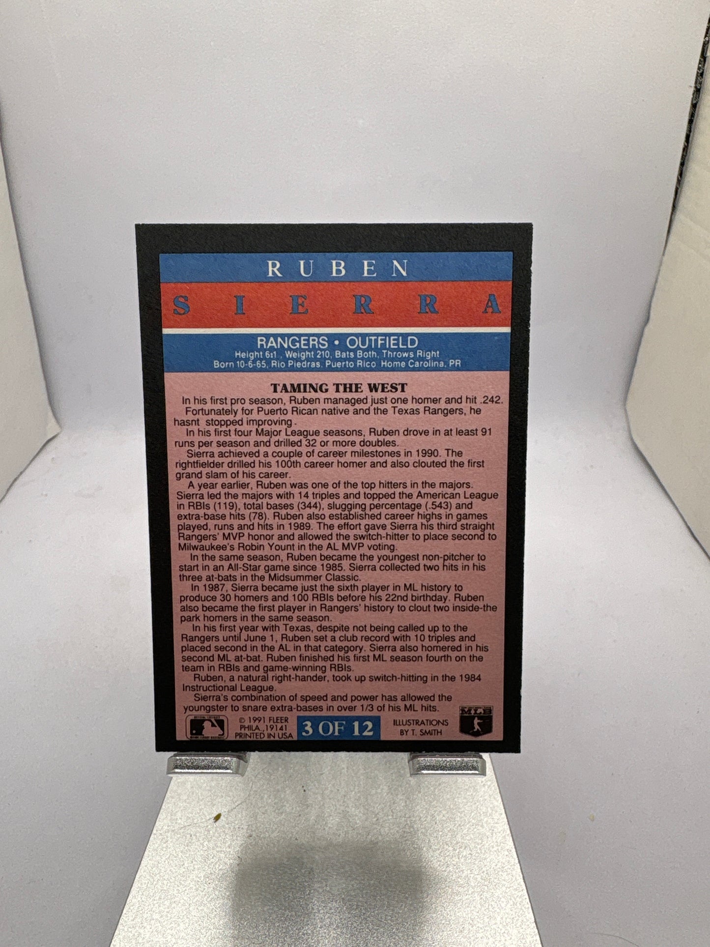 Fleer Ruben Sierra Sports Card