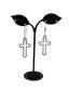 Silver cross earrings