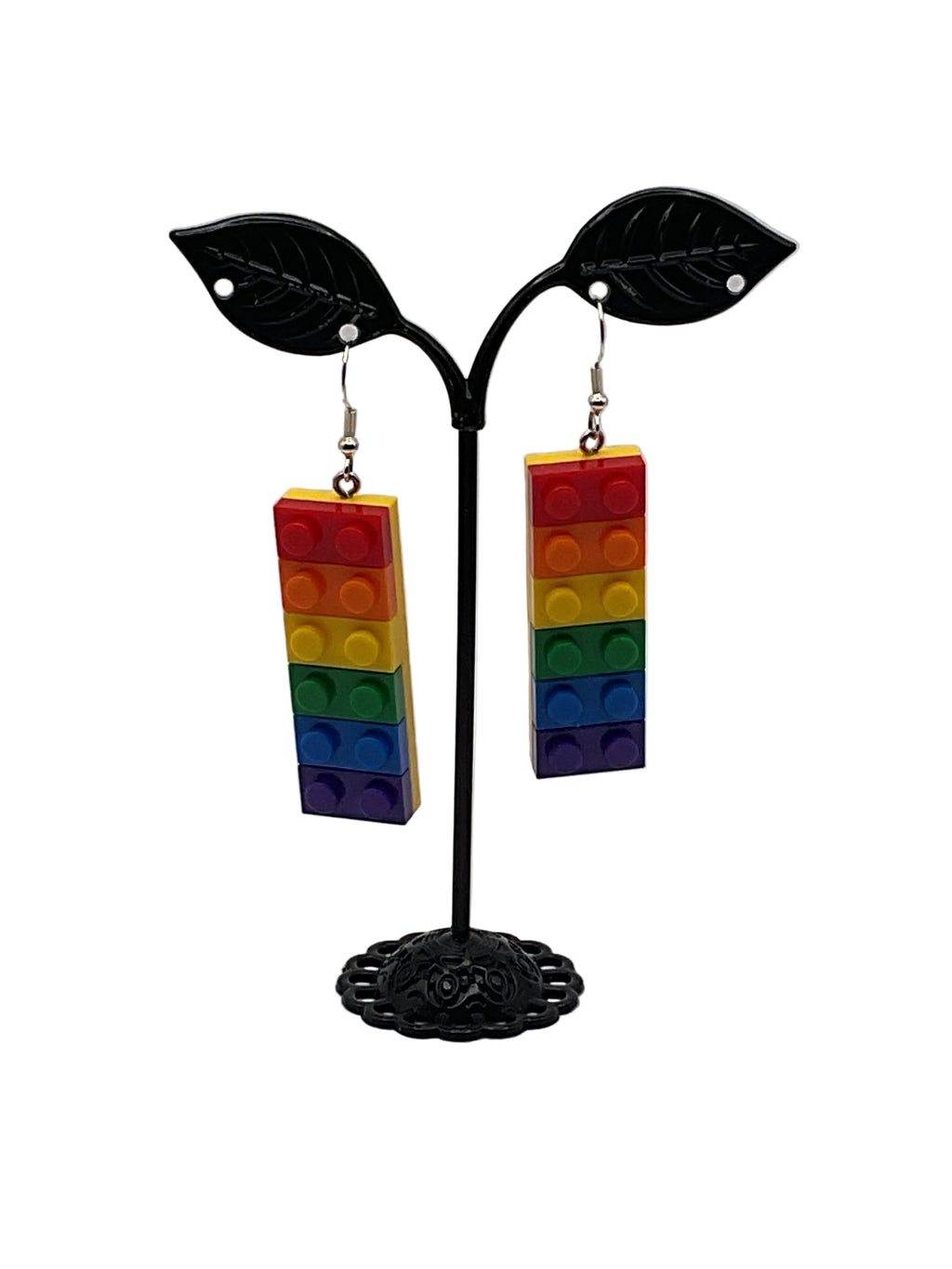 Rainbow Building Block Earrings