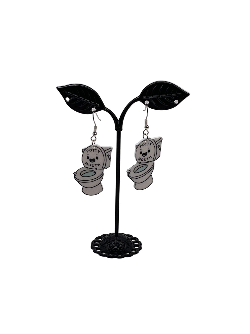 Potty mouth earrings