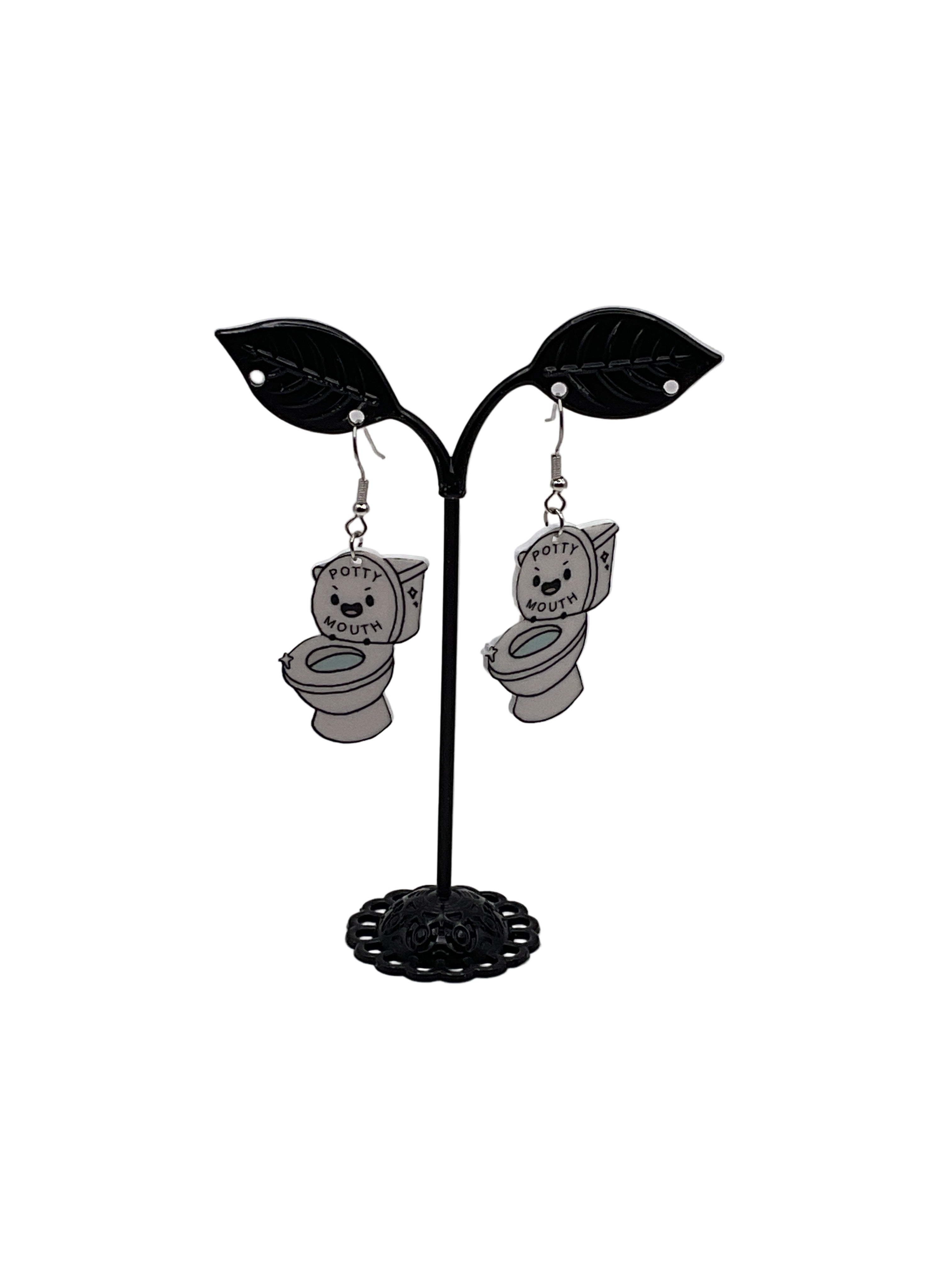 Potty mouth earrings