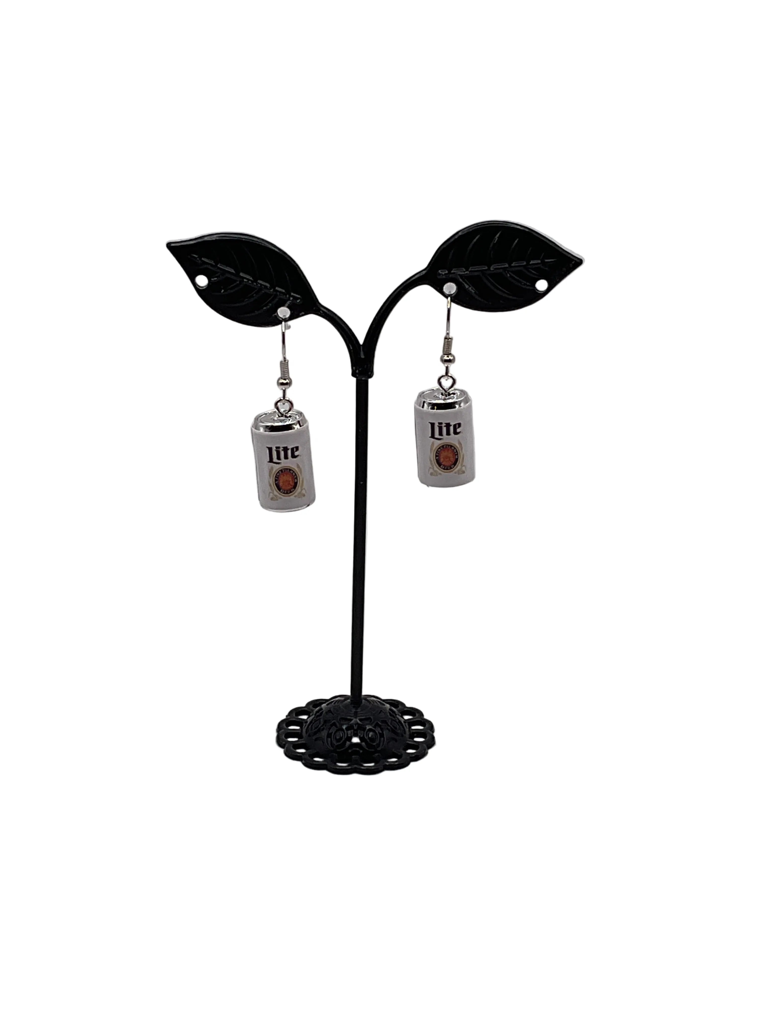 Miller Lite Beer Can Earrings