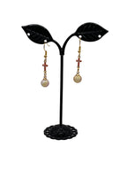 Earrings with beads