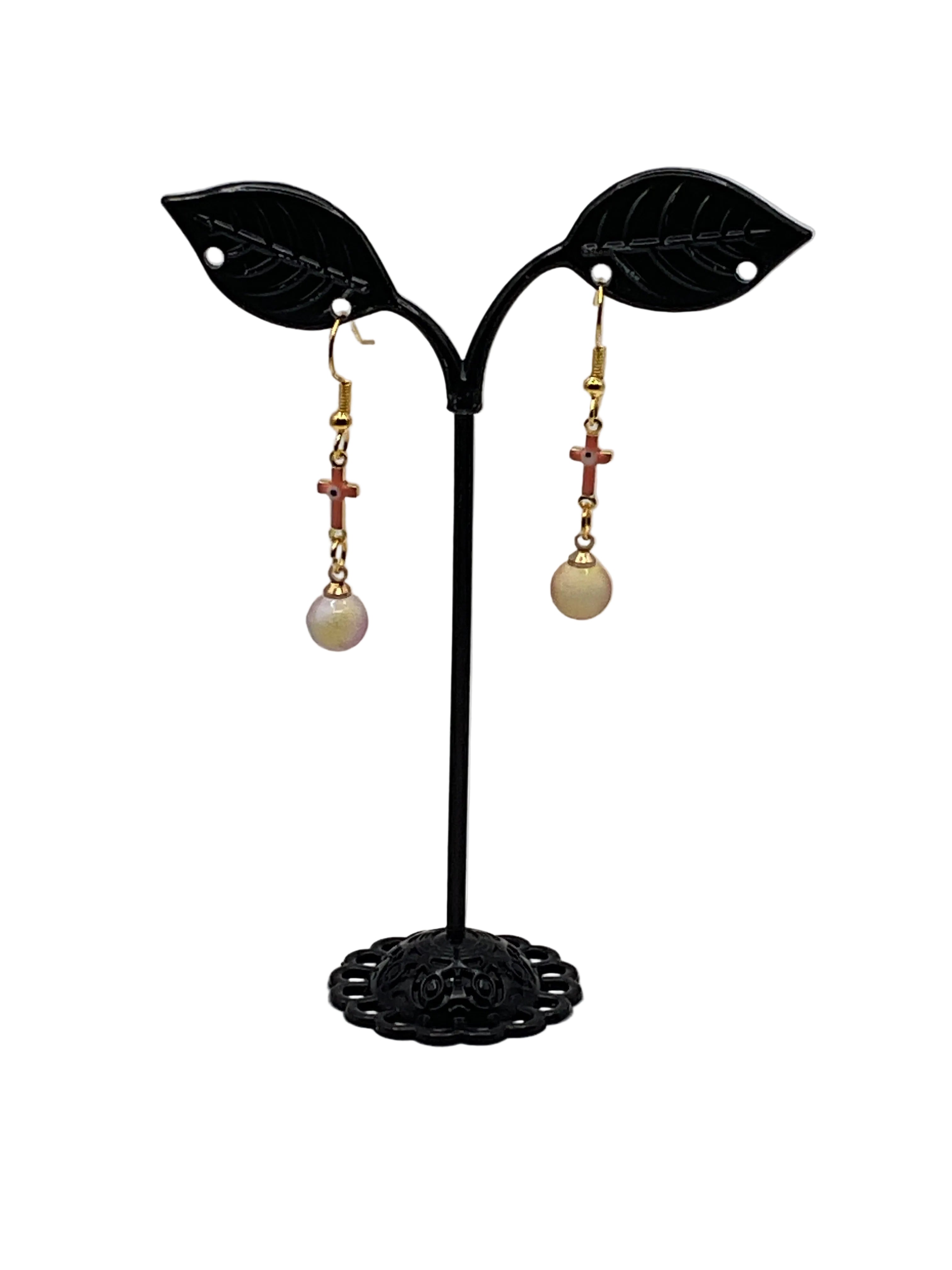 Earrings with beads