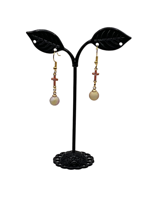 Earrings with beads