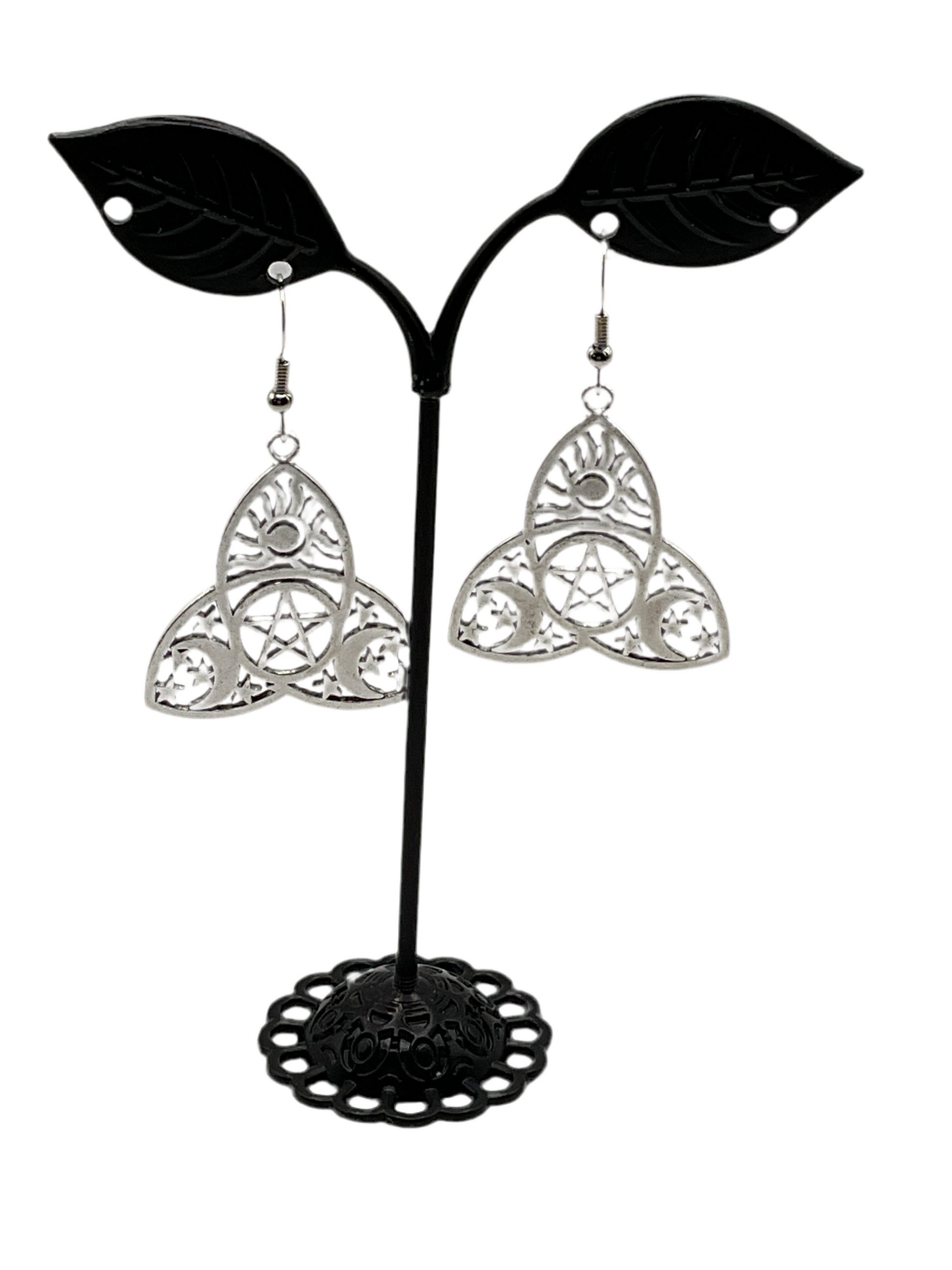 Celtic Stars moons and Sun Earrings