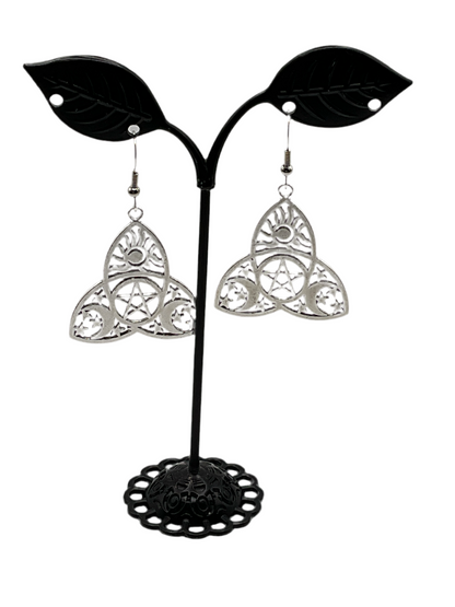 Celtic Stars moons and Sun Earrings