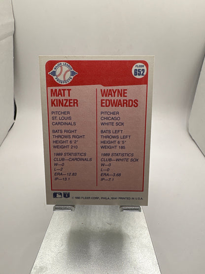 Fleer Matt Kinzer Wayne Edwards