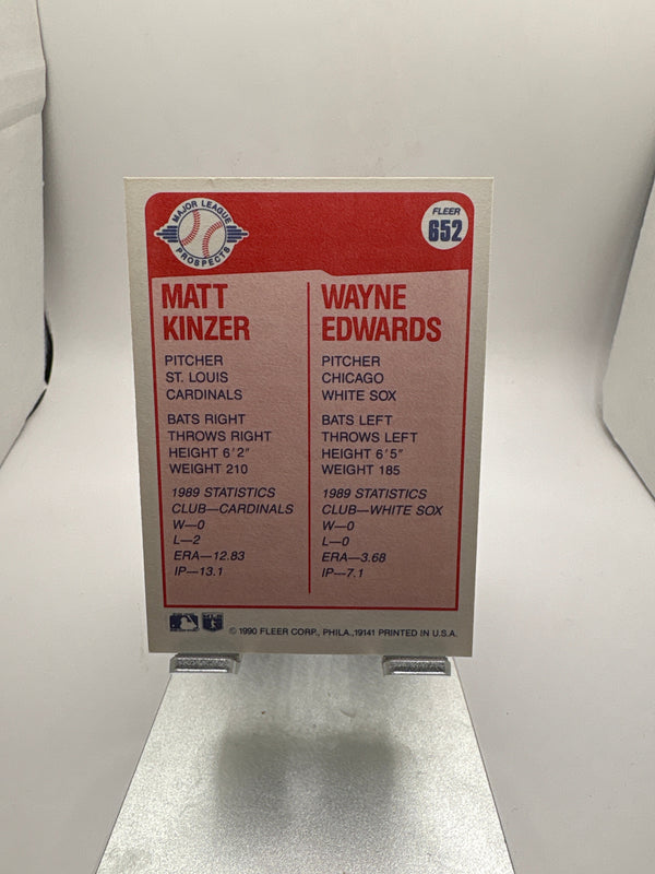 Fleer Matt Kinzer Wayne Edwards