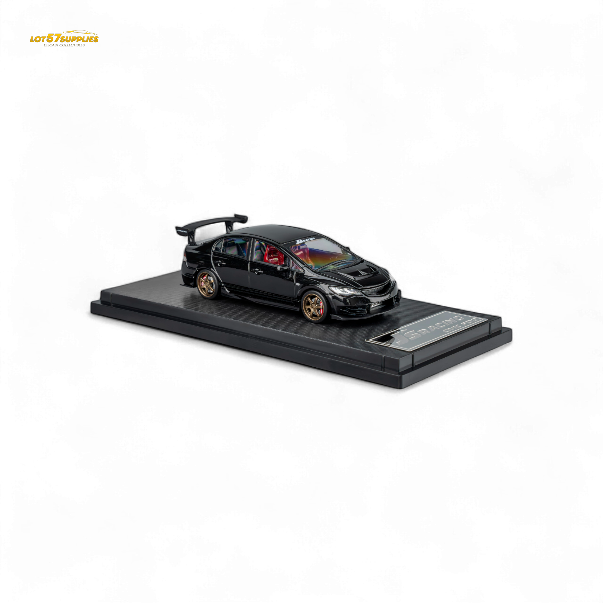 (Pre-Order) Microturbo Custom FD2 J'S Racing - Metallic Black 1:64