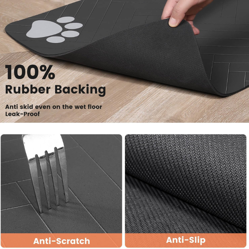 Absorbent Dog Food Mat Waterproof Pet Feeding Mat for Dogs & Cats