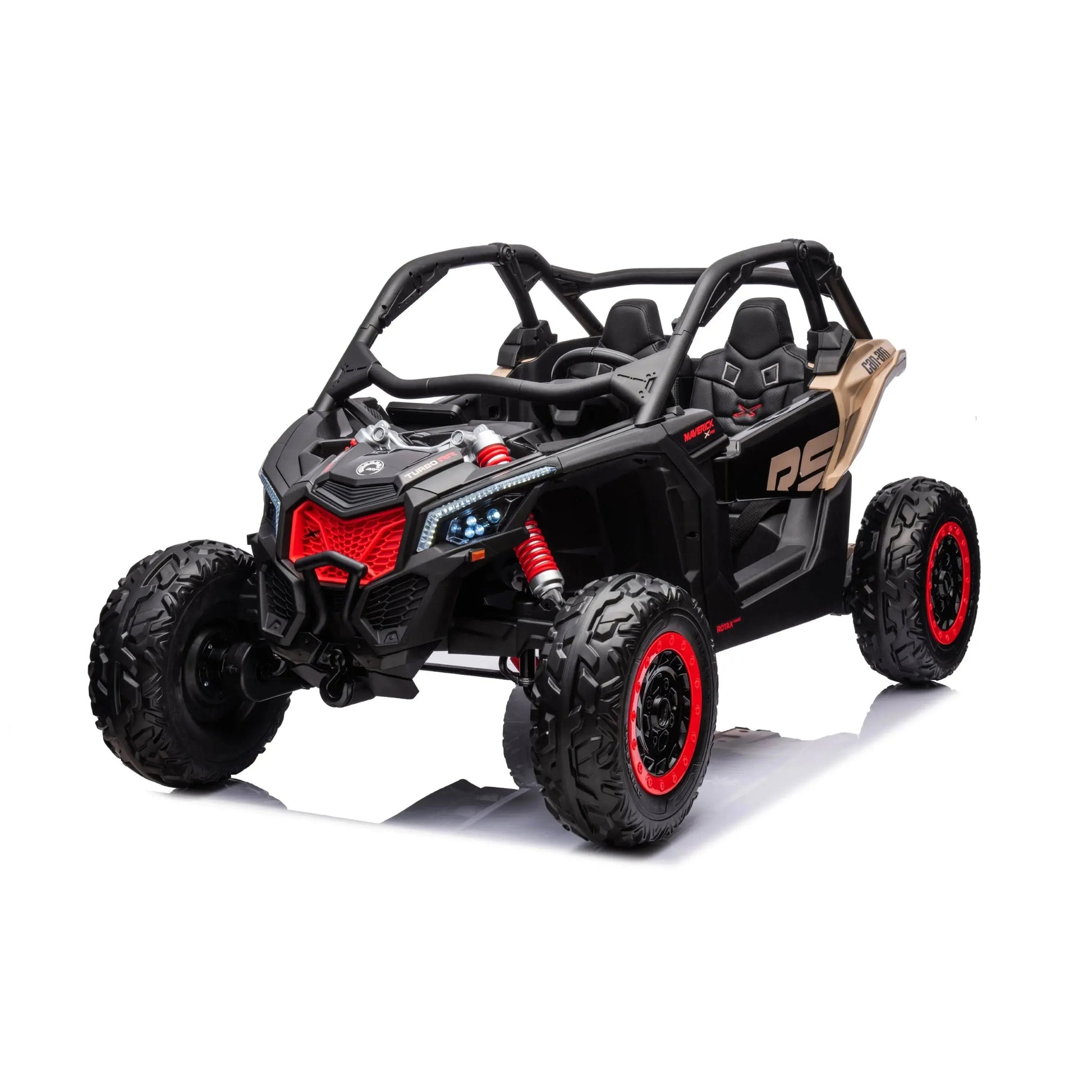 2x24V 4x4 Can-Am Maverick 2 Seater Ride on UTV for Kids Khaki