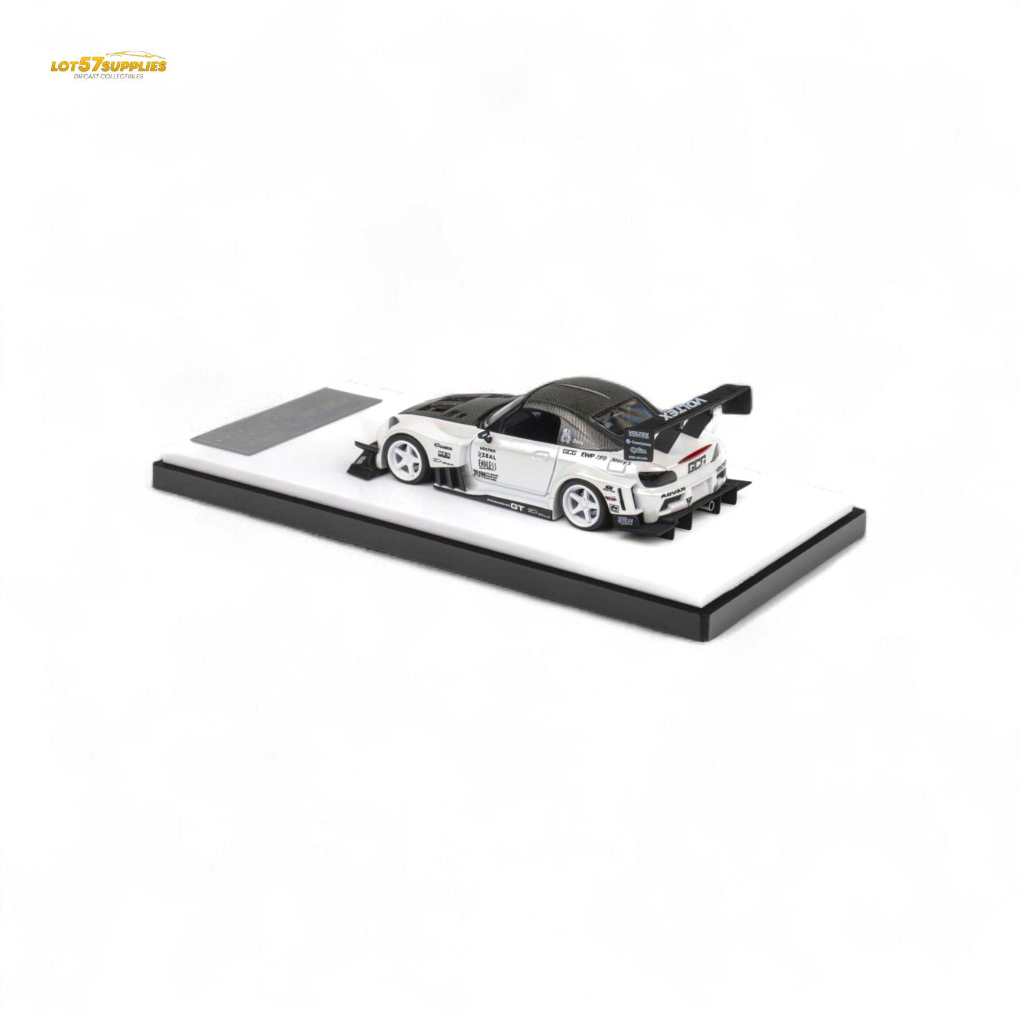 Microturbo Custom S2000 - Metallic White TOP FUEL 1:64 - Collectors World Toys
