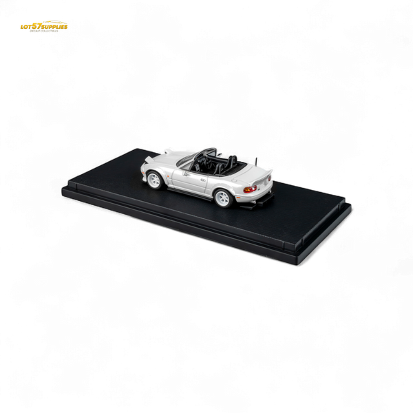 (Pre-Order) Microturbo Custom MX5 Rocket Bunny - Metallic White 1:64