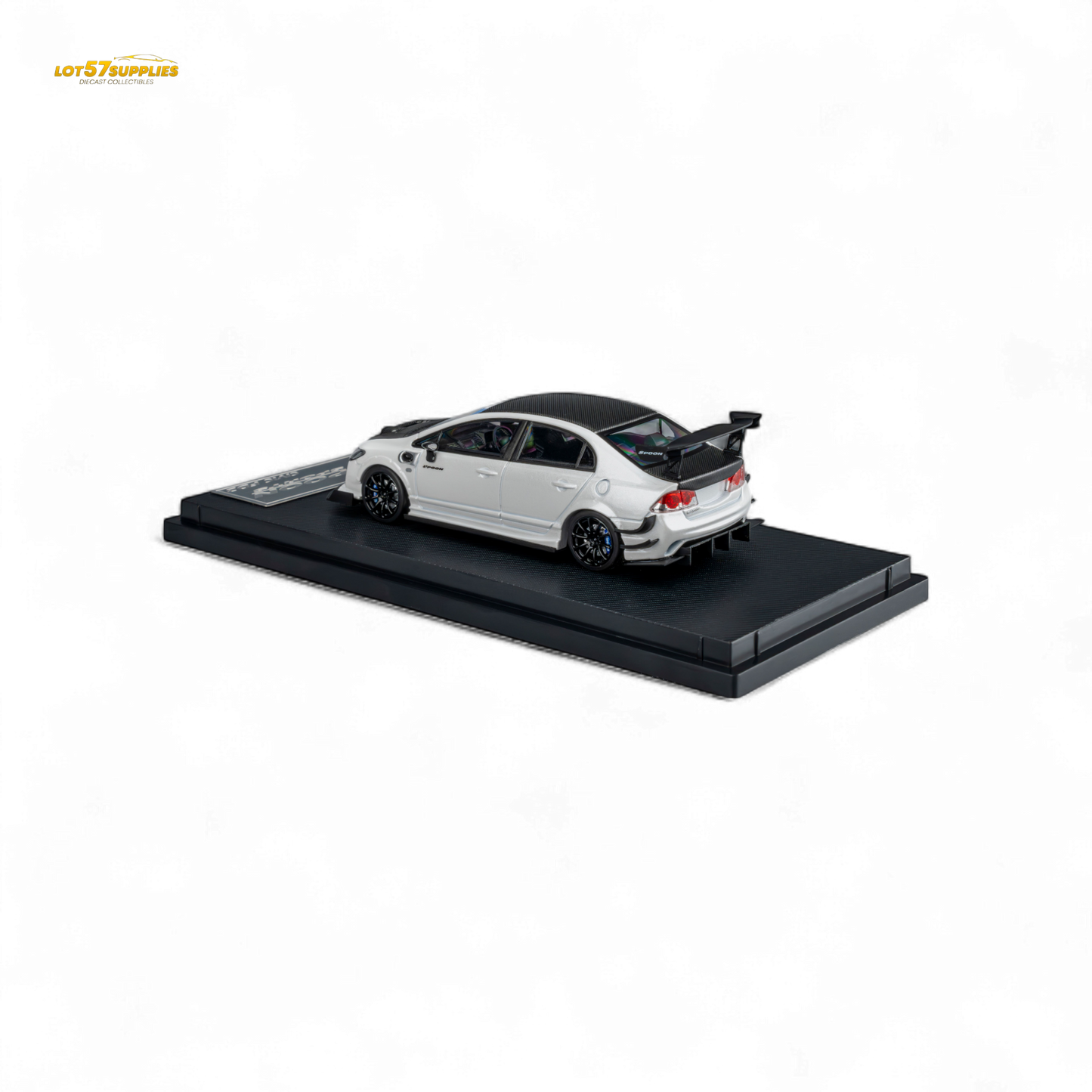 (Pre-Order) Microturbo Honda Civic Type R FD2 Spoon Sports - Metallic White 1:64