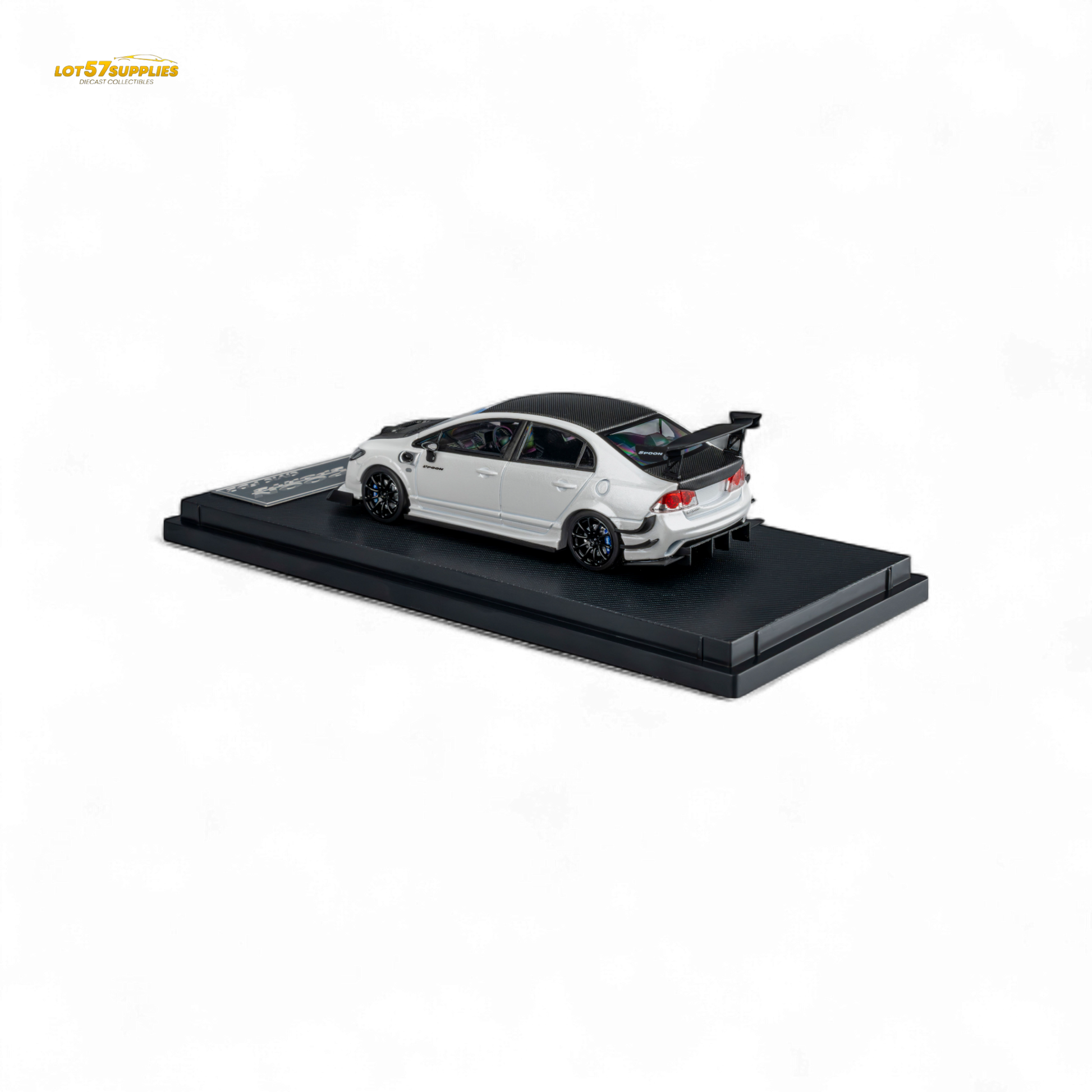 (Pre-Order) Microturbo Honda Civic Type R FD2 Spoon Sports - Metallic White 1:64