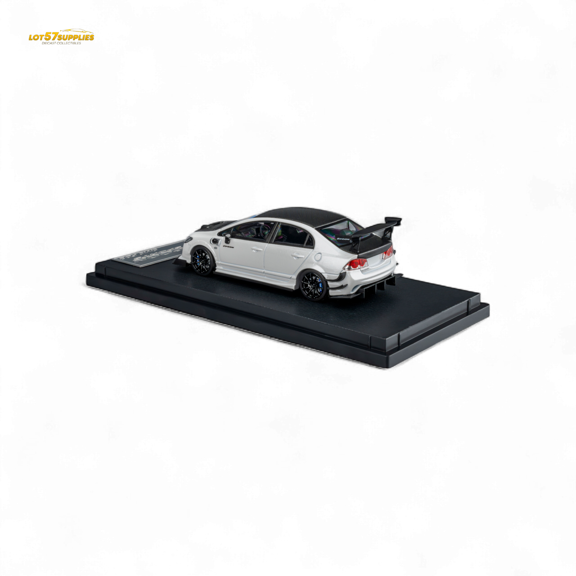 (Pre-Order) Microturbo Honda Civic Type R FD2 Spoon Sports - Metallic White 1:64