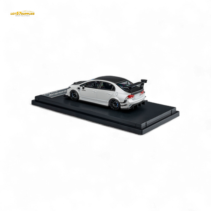 (Pre-Order) Microturbo Honda Civic Type R FD2 Spoon Sports - Metallic White 1:64