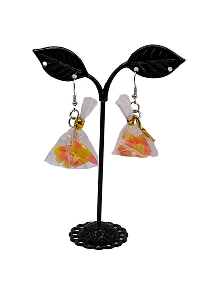 Candy Corn Treat Bag Earrings